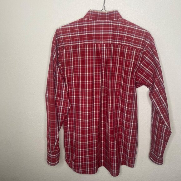 Ariat‎ Pro Series Long-Sleeve Shirt Mens L Red Plaid Button Down Vented Western - Picture 4 of 10